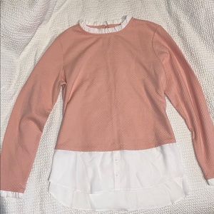 Collared pink shirt